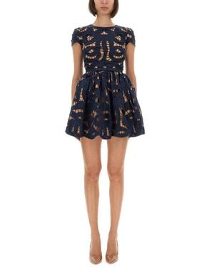 Self-Portrait Mini Dress With Bow - Black