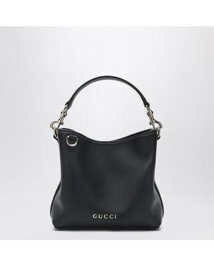Gucci Mini Gg Emblem Bucket Bag - Black