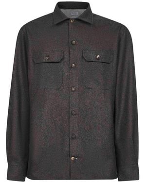 Brunello Cucinelli Wool Shirt - Black