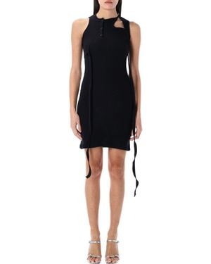 OTTOLINGER Fitted Tank Mini Dress With Unique Cut-Out Details - Black