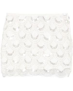 ROTATE BIRGER CHRISTENSEN Sequin Mini Skirt - White