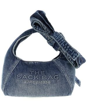 Marc Jacobs 'The Bow Denim Mini Sack' Handbag - Blue