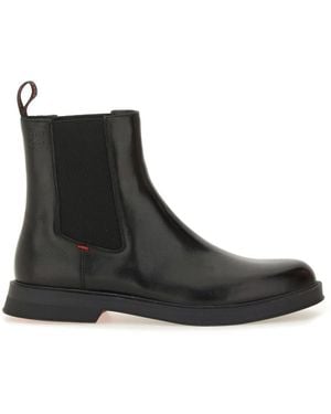 BOSS Leather Chelsea Boot - Black