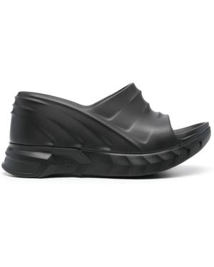 Givenchy Chunky Platform Rubber Slide Sandals - Black