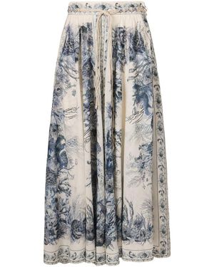 Zimmermann Maxi Skirt Wanderlust - Blue
