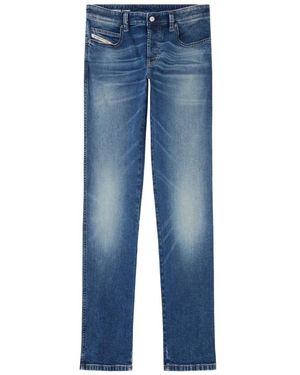 DIESEL Classic Straight-Leg Jeans With Medium Wash - Blue