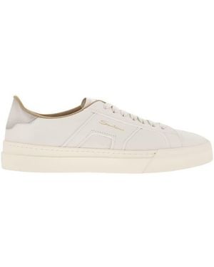 スニーカー SANTONI Tumbled leather Double Buckle trainer Santoni Tumbled Leather Double Buckle Trainer for Men | Lyst