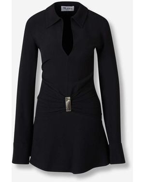 The Attico Mini Shirt Dress - Black