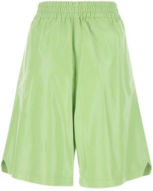 Bottega Veneta Pastel Leather Shorts - Green