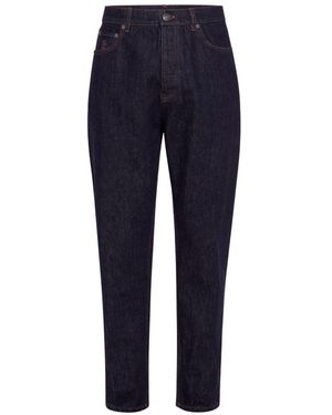 Brunello Cucinelli Iconic Fit Denim Cotton Jeans - Blue
