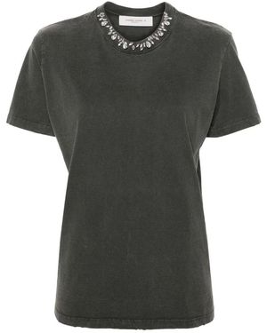 Golden Goose Crystal-Embellished Cotton T-Shirt - Green