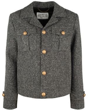 Department 5 Infused Tweed Crop Jacket - Grey
