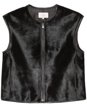 Loulou de Saison Leather Waistcoats - Black