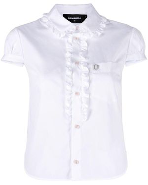 DSquared² Cotton Short Sleeve Shirt - White