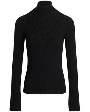 Patou Ribbed Knit Jumper - Black