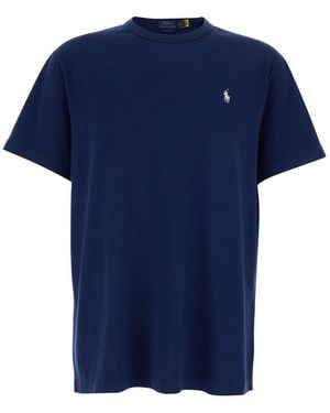Polo Ralph Lauren 'Classic Fit' Crewneck T-Shirt With Pony Embroidery - Blue