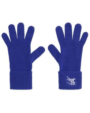 Burberry Knitted Gloves - Blue