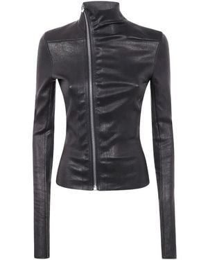 Rick Owens Gary Leather Jacket - Blue