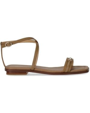 Michael Kors Lena Beige Flat Sandal - Brown