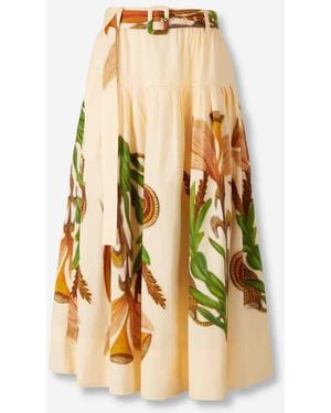 Ulla Johnson Midi Filagree Skirt - Metallic