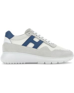 Hogan Interactiveâ³ Sneakers With Suede Panels - Blue