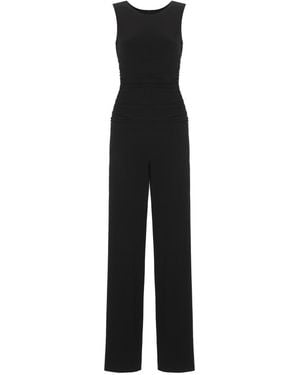 Norma Kamali Shirred Wist Jumpsuit - Black