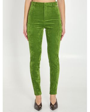 Gucci Stretch Velvet Leggings - Green