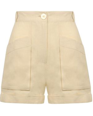 LeKasha Ashraf Linen Shorts - Natural