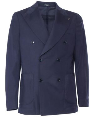 BRERAS Milano Double-Breasted Dress - Blue