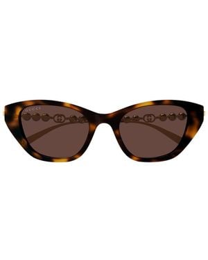 Gucci Gg1968S Linea Emblem Sunglasses - Brown