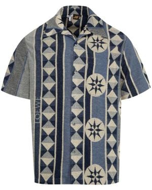Loewe Jacquard Cotton Shirt - Blue