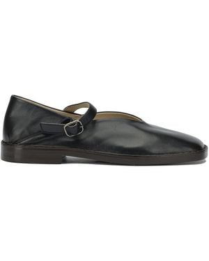 Lemaire Mary Jane Leather Ballet Flats - Black