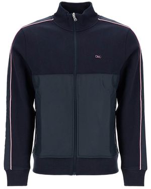 Eden Park Dark Blue High Collar Zip Sweatshirt