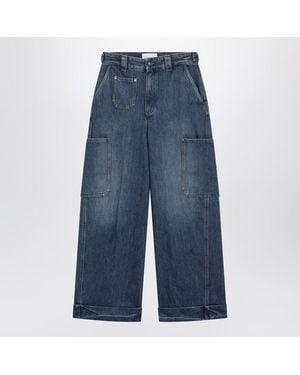 Givenchy Cropped Cocoon Cargo Jeans - Blue