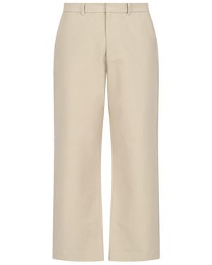 DUNST Cotton Chino Trousers - Natural