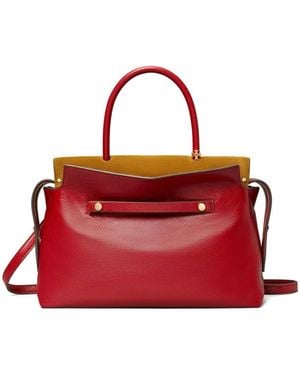 Tory Burch Mercer Leather Handbag - Red