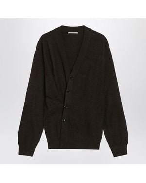 Lemaire Cocoa Wool-Blend Cardigan - Black