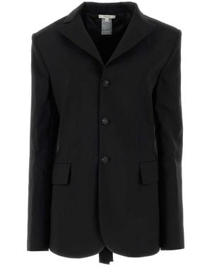 Nensi Dojaka Black Stretch Wool Blazer