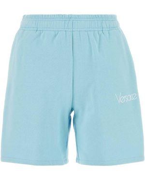 Versace Light- Cotton Shorts - Blue