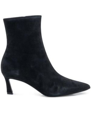 Steve Madden Suede Ankle Boots With Medium Heel - Black
