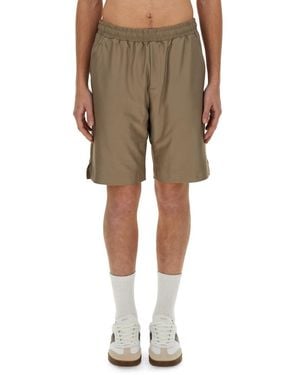 BOSS Bermuda With Logo - Natural