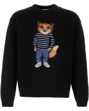 Maison Kitsuné Knitwear - Black
