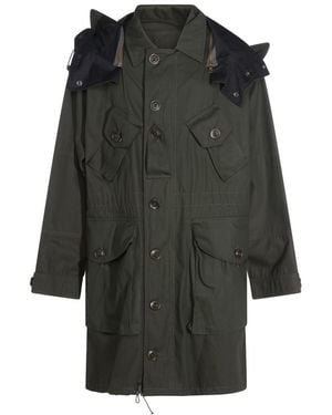 Maison Margiela Dark Cotton Coat - Green