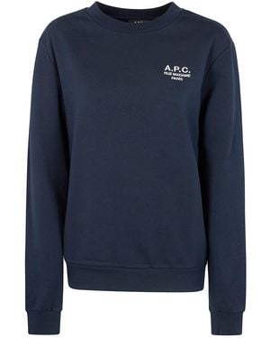A.P.C. "Rue Madame Gots" Standard Sweatshirt - Blue
