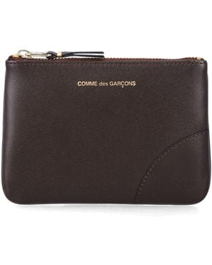 Comme des Garçons Small Arecalf Leather Pouch - Brown