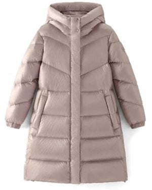 Woolrich Aliquippa Long Puffer Jacket - Brown