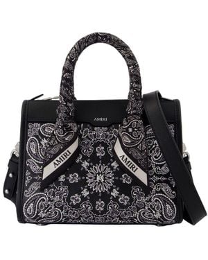 Amiri Bandana Micro Triangle Purse - Black