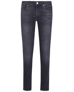7 For All Mankind Slim Fit Low Skinny Illusion Jeans - Blue