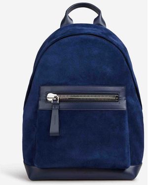 Officine Creative Grain Leather Backpack - Blue