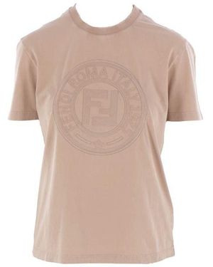 Fendi T-Shirts And Polos - Natural